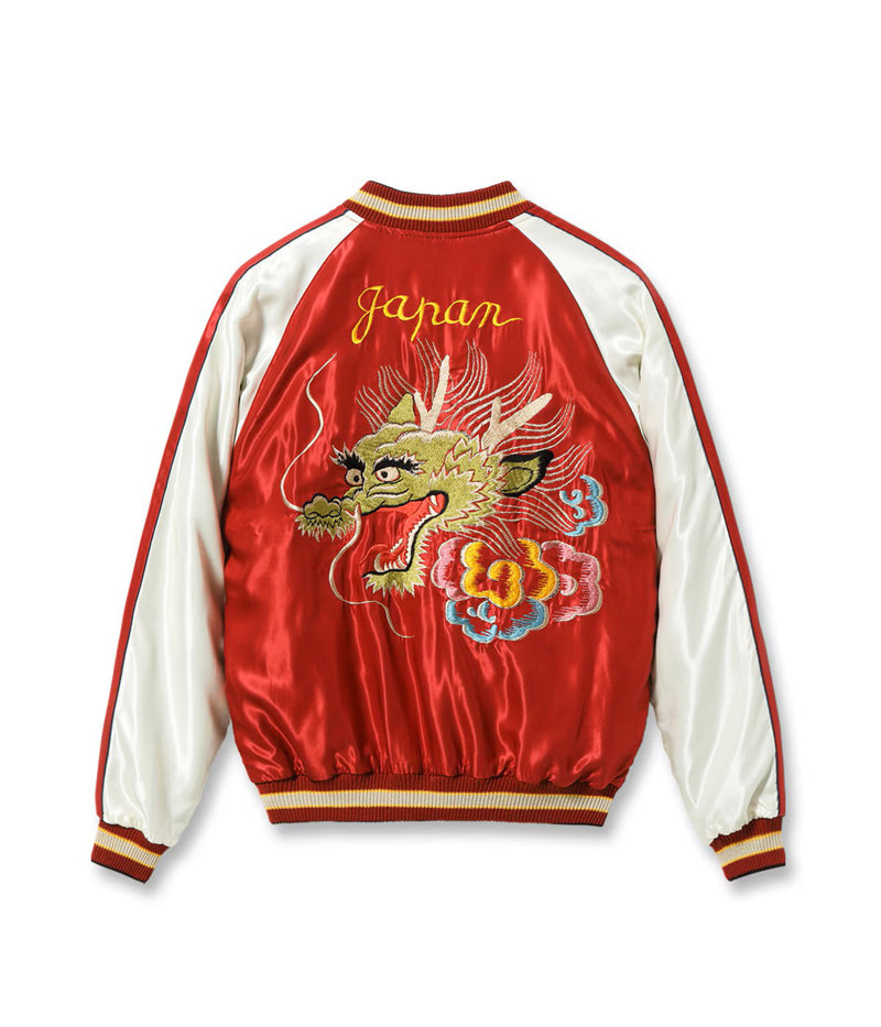 TT15972-159 / TAILOR TOYO Mid 1950s Style Acetate Souvenir Jacket “BLACK EAGLE” × “DRAGON HEAD”