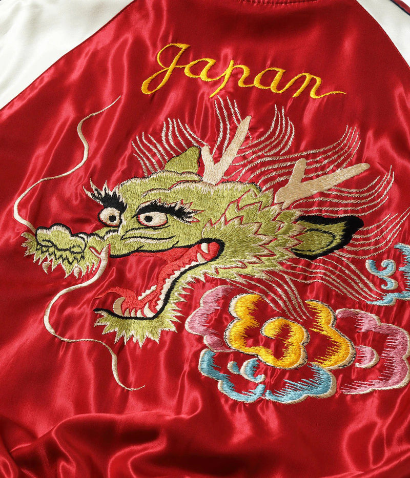 TT15972-159 / TAILOR TOYO Mid 1950s Style Acetate Souvenir Jacket “BLACK EAGLE” × “DRAGON HEAD”