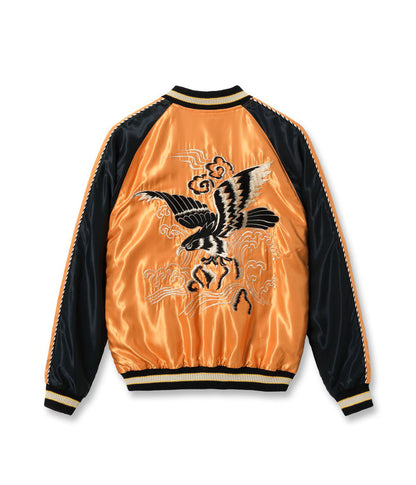 TT15972-159 / TAILOR TOYO Mid 1950s Style Acetate Souvenir Jacket “BLACK EAGLE” × “DRAGON HEAD”