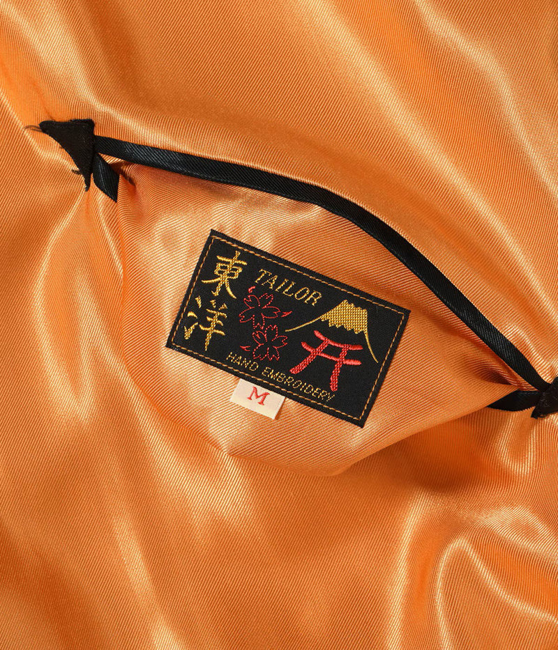 TT15972-159 / TAILOR TOYO Mid 1950s Style Acetate Souvenir Jacket “BLACK EAGLE” × “DRAGON HEAD”