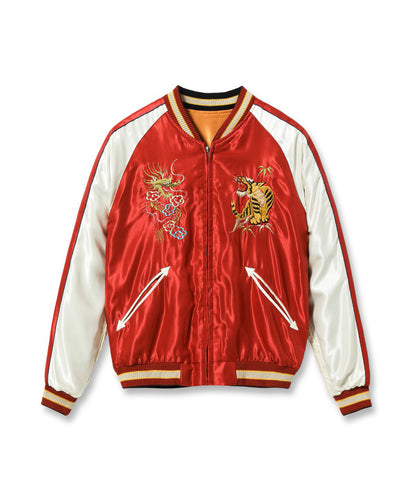 TT15972-159 / TAILOR TOYO Mid 1950s Style Acetate Souvenir Jacket “BLACK EAGLE” × “DRAGON HEAD”