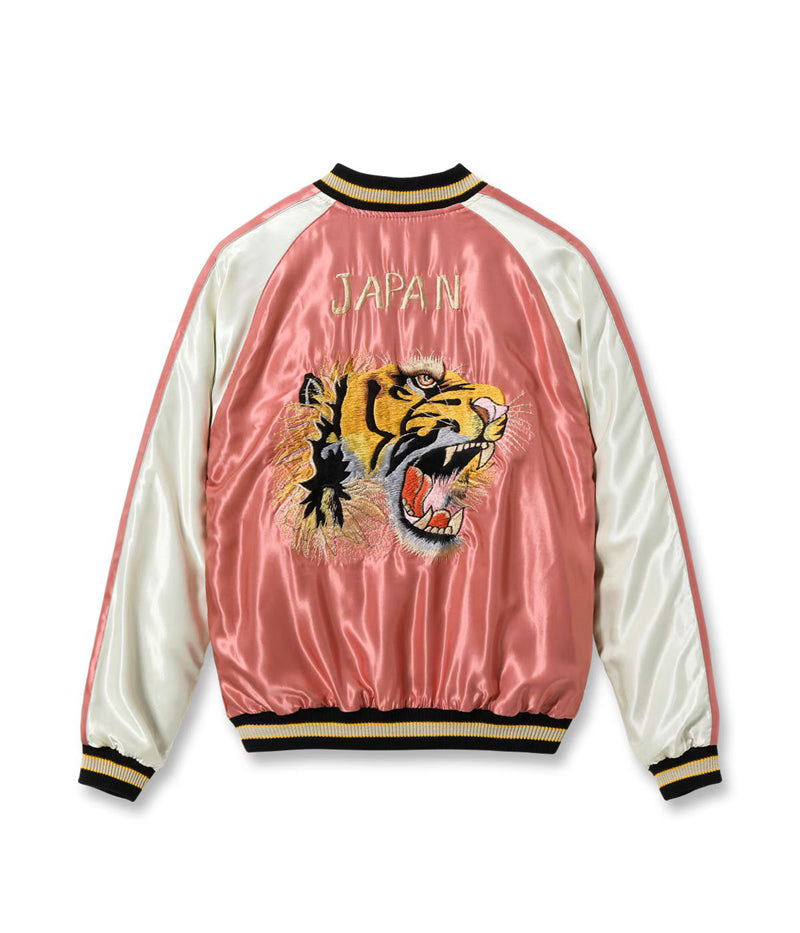 TT15972-219 / TAILOR TOYO Mid 1950s Style Acetate Souvenir Jacket “WHITE DRAGON” × “TIGER HEAD”