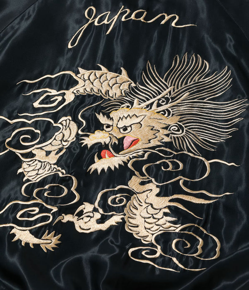 TT15972-219 / TAILOR TOYO Mid 1950s Style Acetate Souvenir Jacket “WHITE DRAGON” × “TIGER HEAD”