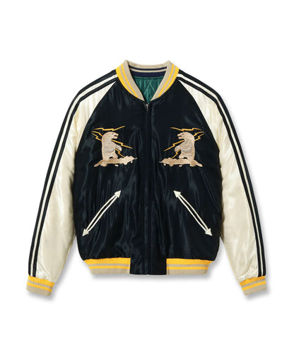TT15973-119 / TAILOR TOYO Late 1950s Style Acetate Quilted Souvenir Jacket “MOOSE” × “ALASKAN EAGLE”