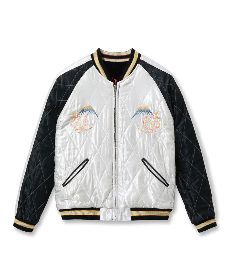 TT15974-119 / TAILOR TOYO Mid 1950s Style Velveteen Souvenir Jacket “RED TIGER” × “LANDSCAPE”