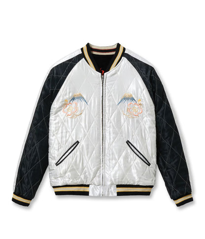 TT15974-119 / TAILOR TOYO Mid 1950s Style Velveteen Souvenir Jacket “RED TIGER” × “LANDSCAPE”