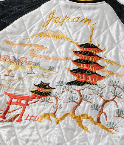 TT15974-119 / TAILOR TOYO Mid 1950s Style Velveteen Souvenir Jacket “RED TIGER” × “LANDSCAPE”