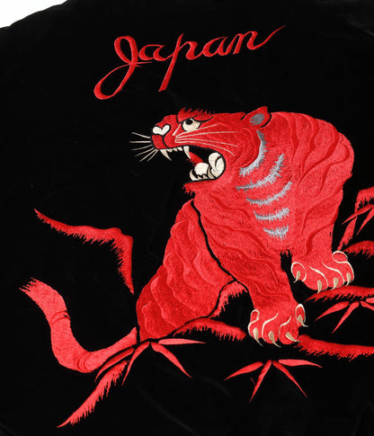 TT15974-119 / TAILOR TOYO Mid 1950s Style Velveteen Souvenir Jacket “RED TIGER” × “LANDSCAPE”