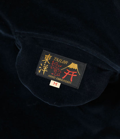 TT15974-128 / TAILOR TOYO Mid 1950s Style Velveteen Souvenir Jacket “WHITE DRAGON” × “JAPAN MAP”