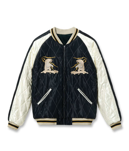 TT15974-145 / TAILOR TOYO Late 1950s Style Velveteen Souvenir Jacket “POLAR BEAR” × “ALASKA MAP”