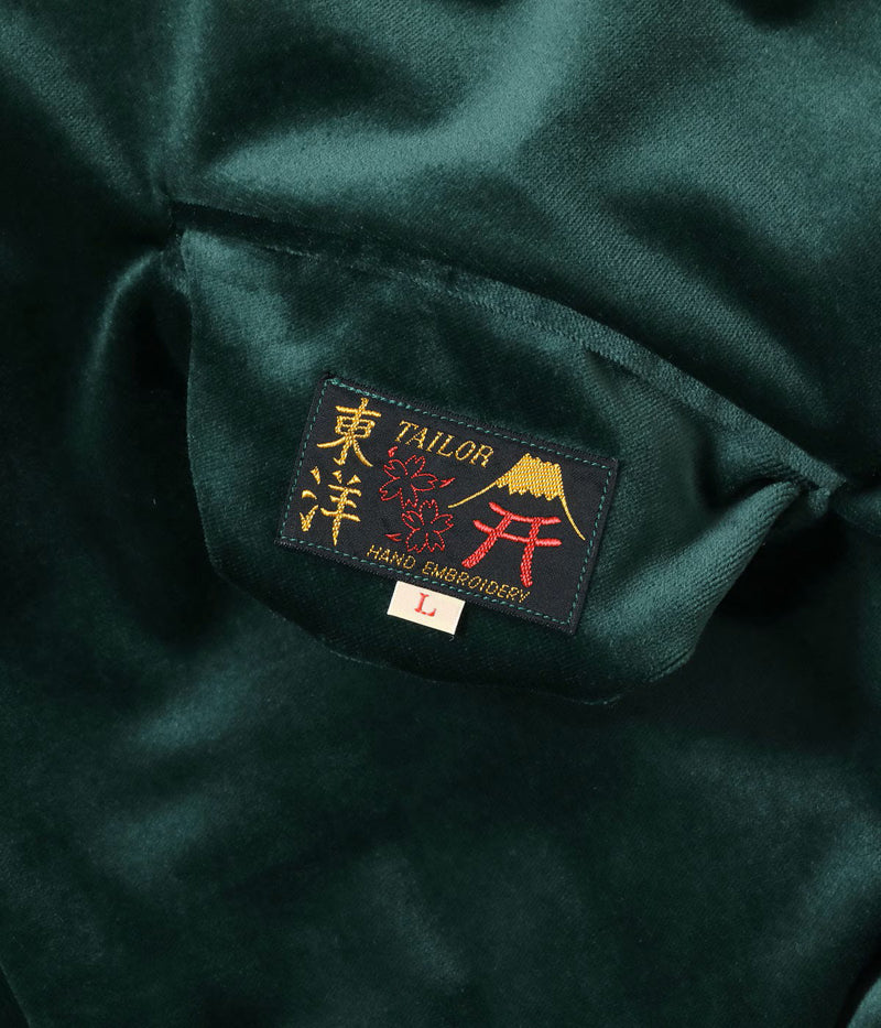 TT15974-145 / TAILOR TOYO Late 1950s Style Velveteen Souvenir Jacket “POLAR BEAR” × “ALASKA MAP”