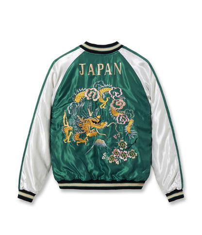 TT15975-119 / TAILOR TOYO Mid 1950s Style Velveteen (Two-tone) × Acetate Souvenir Jacket “WHITE TIGER” × “GOLD DRAGON”