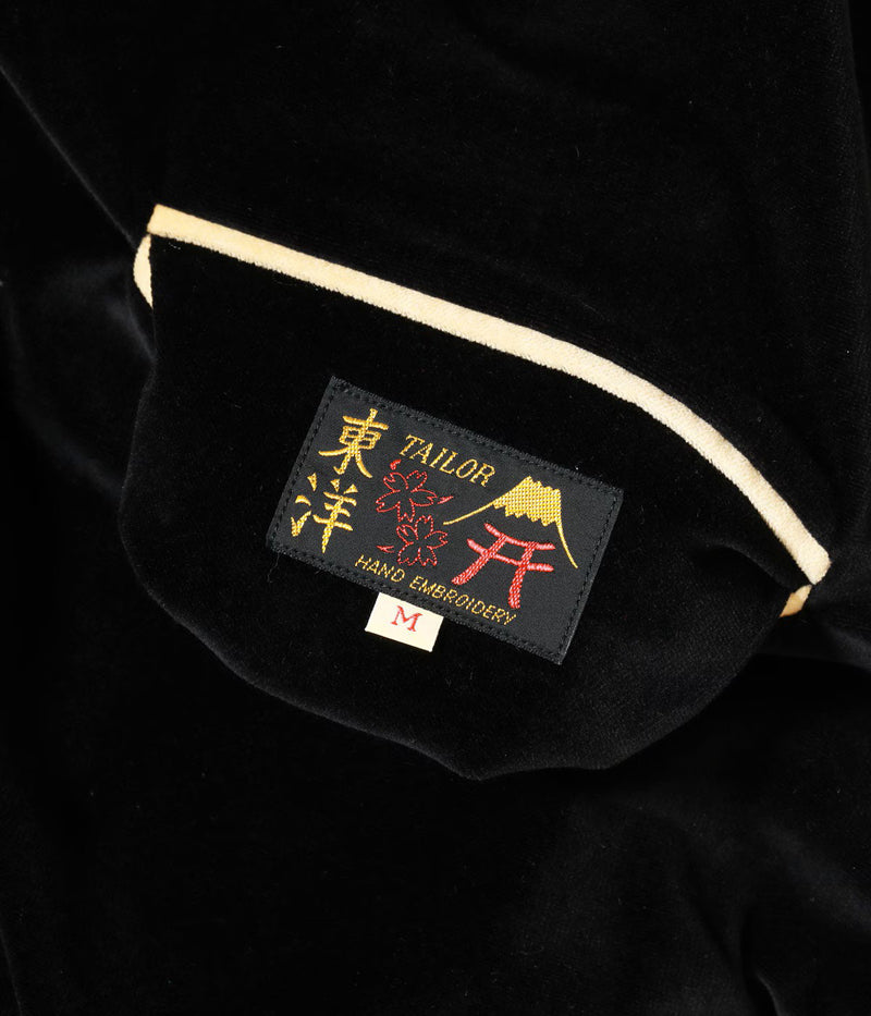 TT15975-119 / TAILOR TOYO Mid 1950s Style Velveteen (Two-tone) × Acetate Souvenir Jacket “WHITE TIGER” × “GOLD DRAGON”
