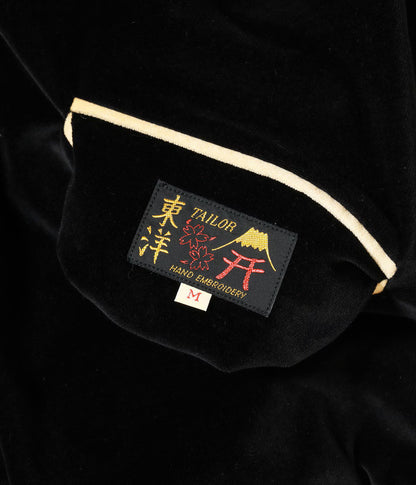 TT15975-119 / TAILOR TOYO Mid 1950s Style Velveteen (Two-tone) × Acetate Souvenir Jacket “WHITE TIGER” × “GOLD DRAGON”