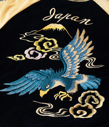 TT15975-128 / TAILOR TOYO Mid 1950s Style Velveteen (Two-tone) × Acetate Souvenir Jacket “BLUE EAGLE” × “ROARING TIGER”