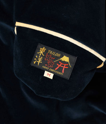 TT15975-128 / TAILOR TOYO Mid 1950s Style Velveteen (Two-tone) × Acetate Souvenir Jacket “BLUE EAGLE” × “ROARING TIGER”