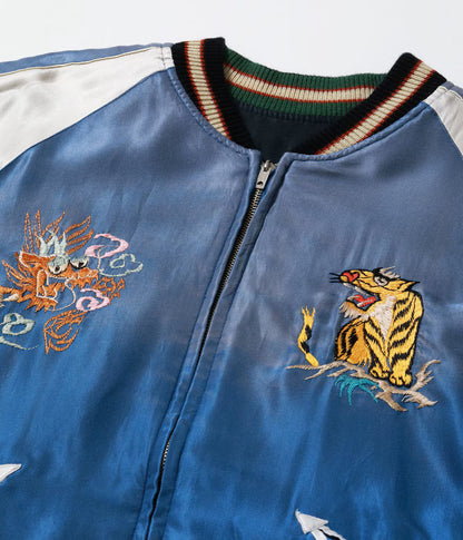 TT15976-119 / TAILOR TOYO Early 1950s Style Acetate Souvenir Jacket “ROARING TIGER” × “GOLD DRAGON” (AGING MODEL)