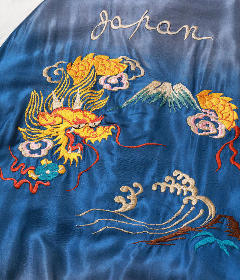TT15976-119 / TAILOR TOYO Early 1950s Style Acetate Souvenir Jacket “ROARING TIGER” × “GOLD DRAGON” (AGING MODEL)