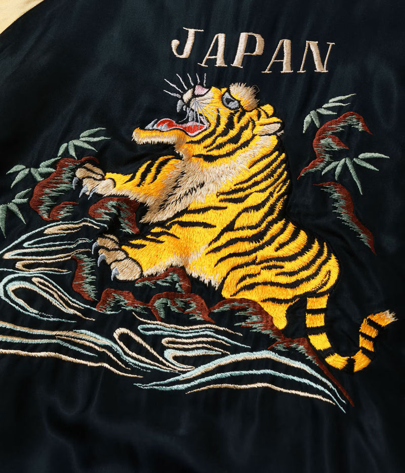 TT15976-119 / TAILOR TOYO Early 1950s Style Acetate Souvenir Jacket “ROARING TIGER” × “GOLD DRAGON” (AGING MODEL)