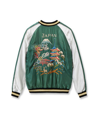 TT15982-145 / TAILOR TOYO Mid 1950s Style Acetate Souvenir Jacket “LANDSCAPE” × “EAGLE” (AGING MODEL)