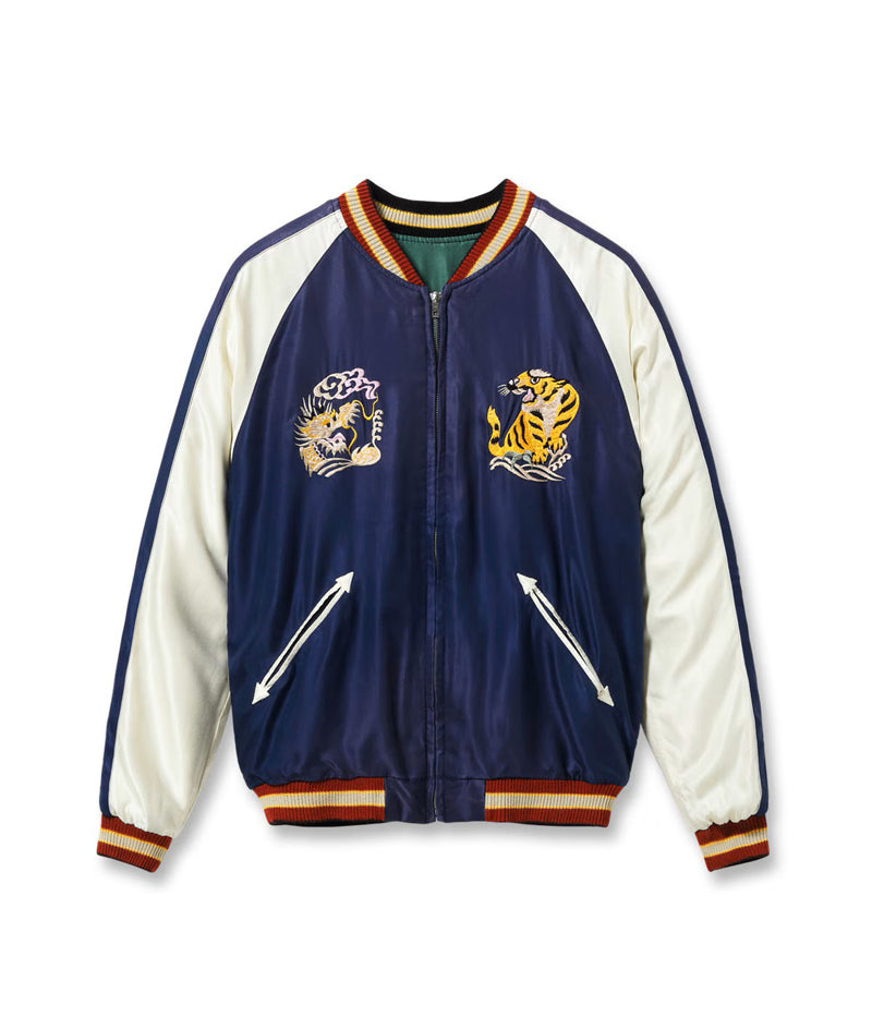 TT15982-145 / TAILOR TOYO Mid 1950s Style Acetate Souvenir Jacket “LANDSCAPE” × “EAGLE” (AGING MODEL)