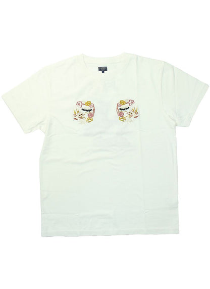 TT79389 テーラー東洋 スカジャン柄 刺繍 Tシャツ - RISING DRAGON -