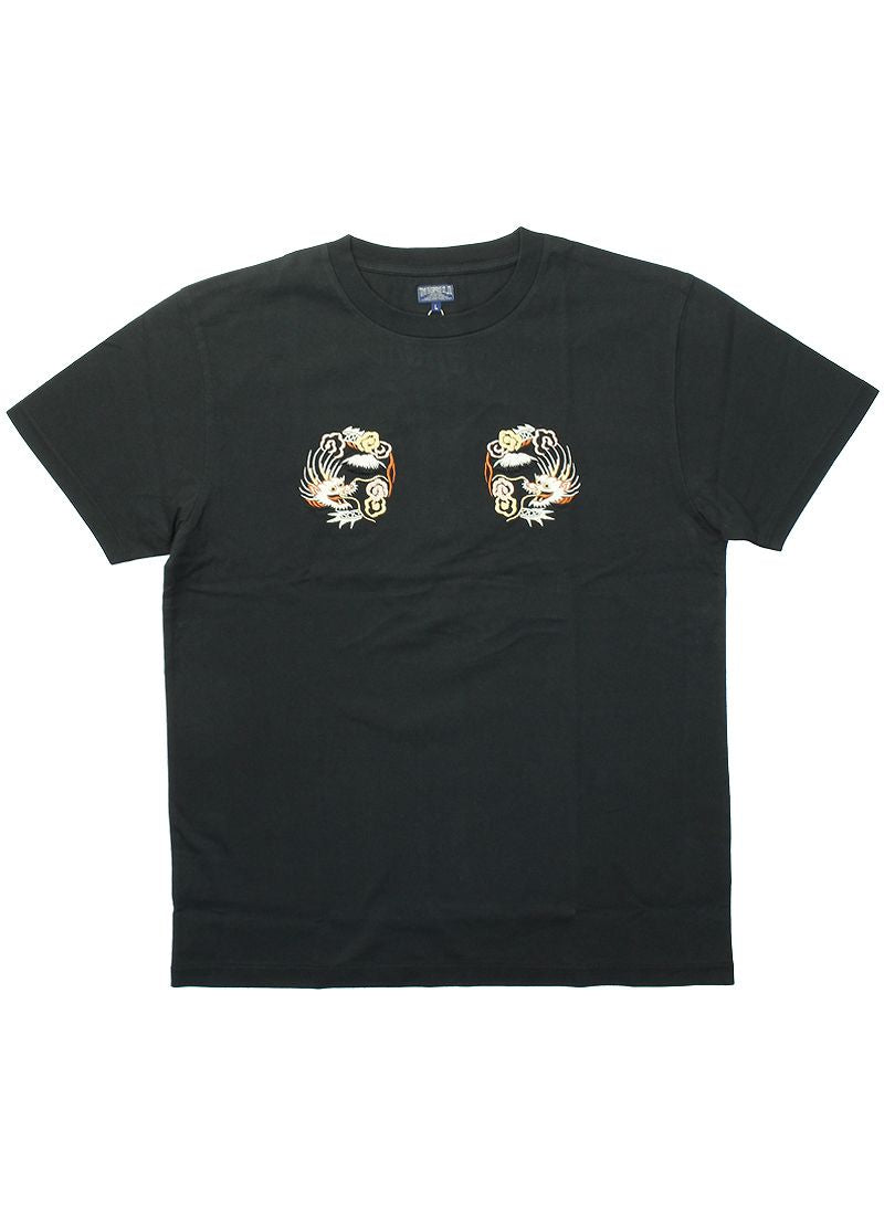 TT79389 テーラー東洋 スカジャン柄 刺繍 Tシャツ - RISING DRAGON -