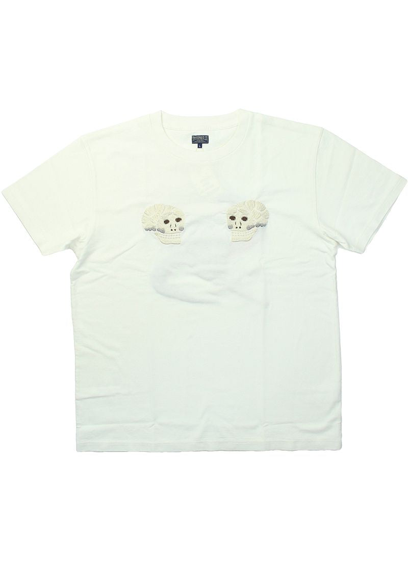 TT79393 テーラー東洋 スカジャン柄 刺繍 Tシャツ - SKULL & SNAKE -