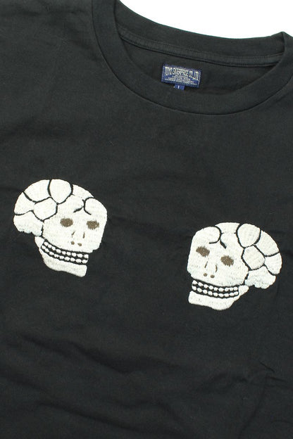 TT79393 テーラー東洋 スカジャン柄 刺繍 Tシャツ - SKULL & SNAKE -