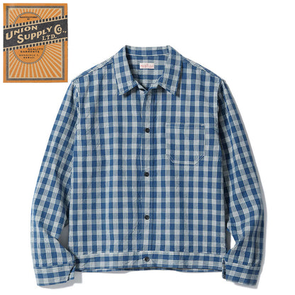 US15901 / UNION SUPPLY PALAKA CHECK SHIRT BLOUSE
