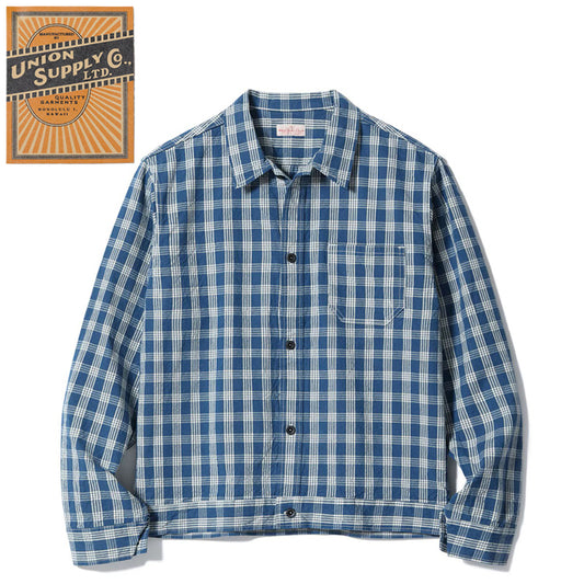 US15901 / UNION SUPPLY PALAKA CHECK SHIRT BLOUSE