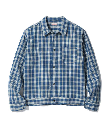 US15901 / UNION SUPPLY PALAKA CHECK SHIRT BLOUSE