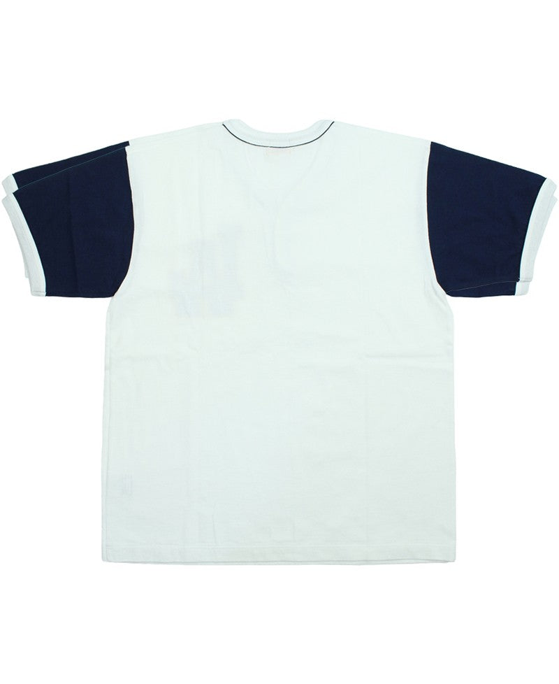 WV79688 / WHITESVILLE 18/- S/S HENLEY T-SHIRT – Klaxon Japanese Denim