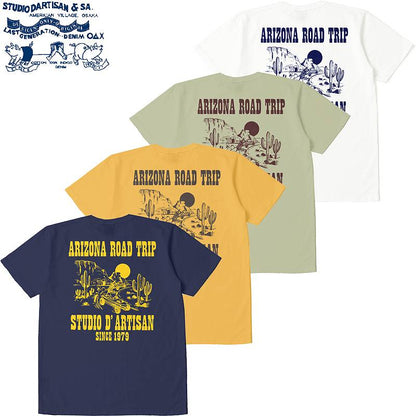 【8105A】 STUDIO D'ARTISAN U.S.A. Cotton Print T-Shirt