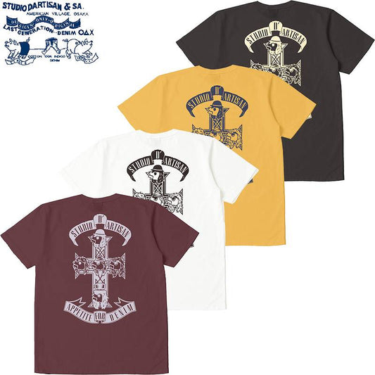 【8106B】 STUDIO D'ARTISAN U.S.A. Cotton Print T-Shirt