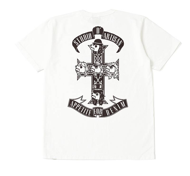 【8106B】 STUDIO D'ARTISAN U.S.A. Cotton Print T-Shirt