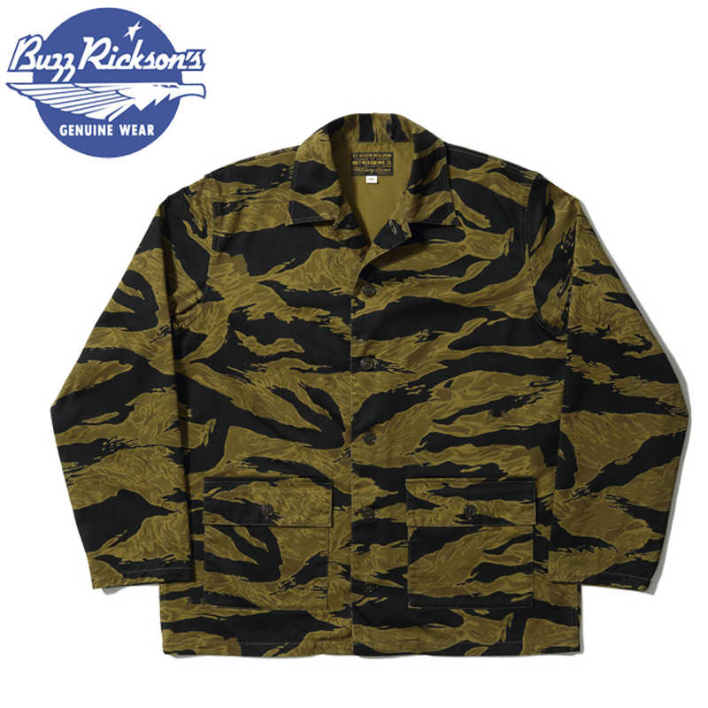 BR14937. BUZZ RICKSON'S GOLD TIGER STRIPE JACKET OVER DYE