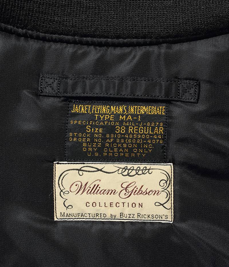 BR14964 / BUZZ RICKSON'S William Gibson Collection Type Black Ma-1 Slender (Reglar)