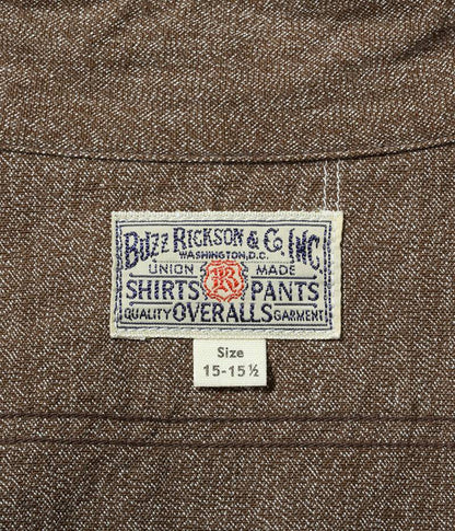 BR26082 / BUZZ RICKSON'S Cotton Covert Work Shirts