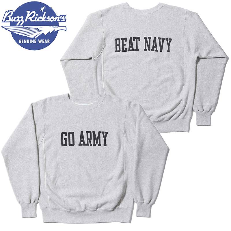 BR69070 / BUZZ RICKSON'S HORIZONTAL KNITTING SWEAT SHIRTS “GO ARMY BEAT NAVY”