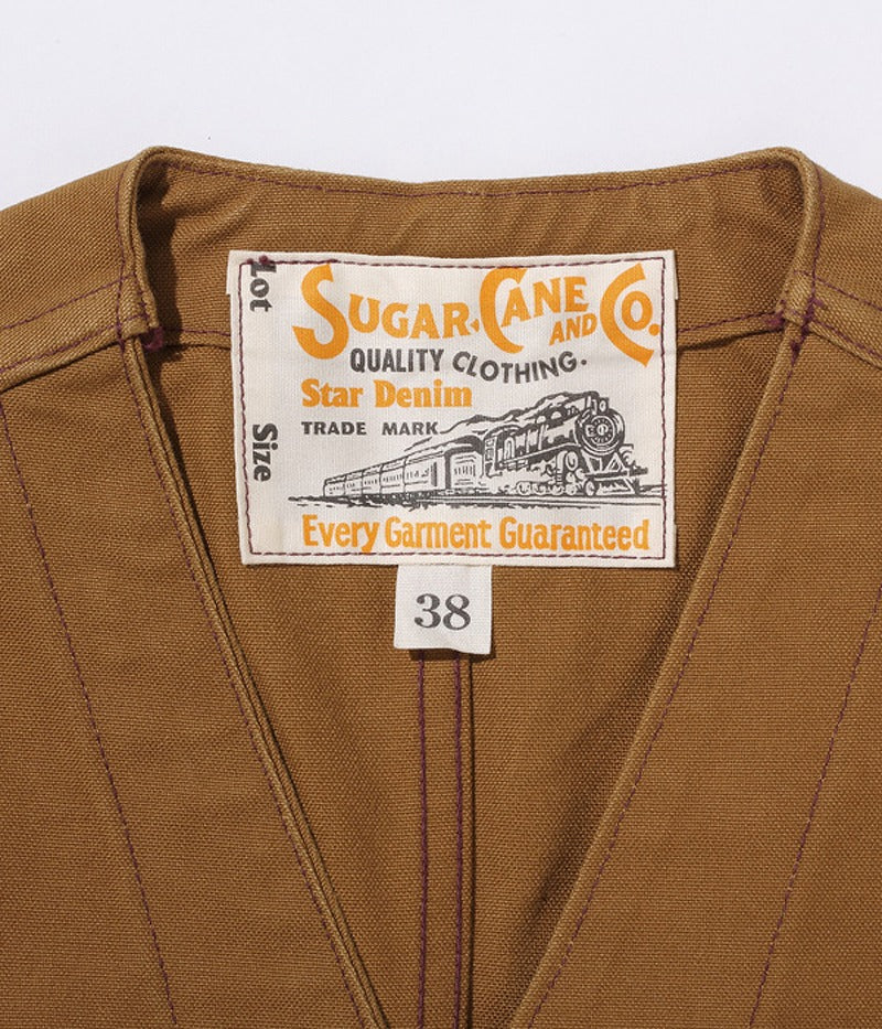SC14375 / SUGARCANE 13oz. Brown Duck Work Vest