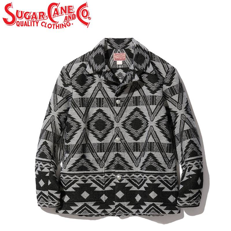 SC15223 / SUGAR CANE NATIVE AMERICAN WOOL BLANKET JACKET