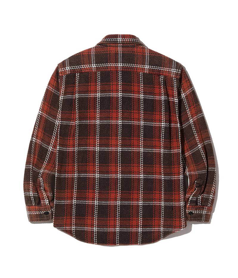 SC28974 / SUGAR CANE 7/- Heavy Twill Check Work Shirt Aged Model