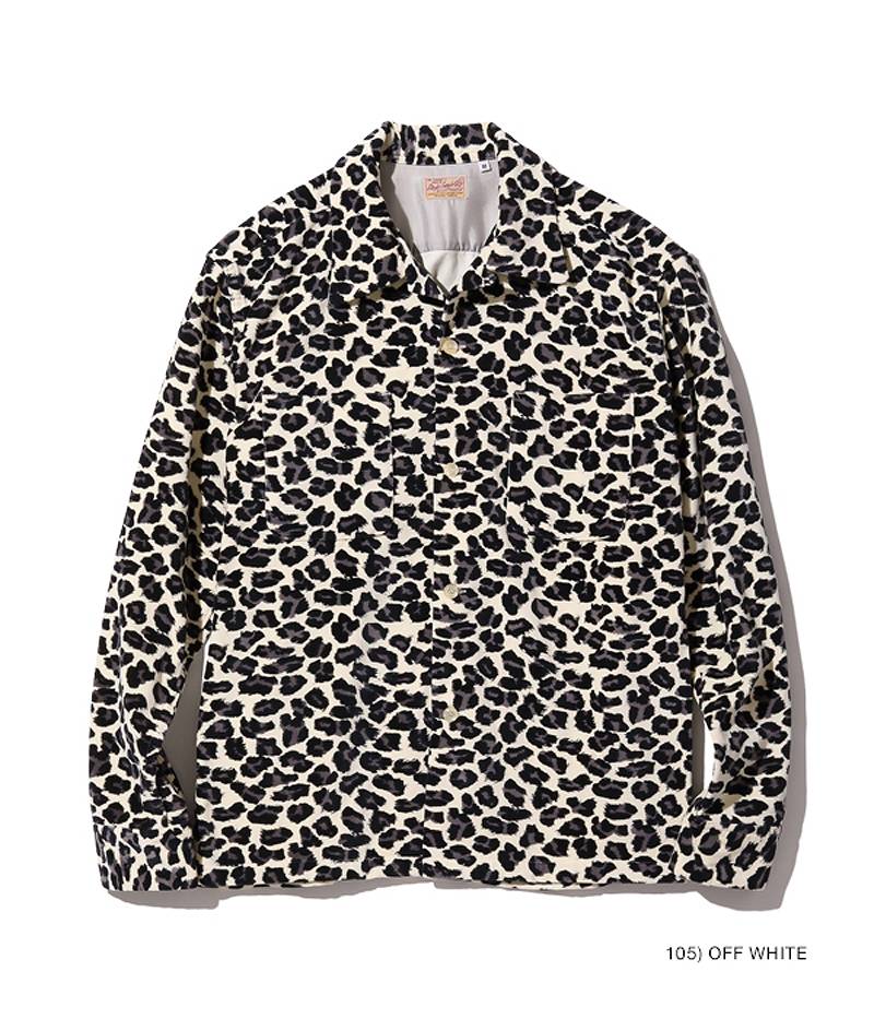 SE28973 / STYLE EYES Mid 1950s Style Velveteen Sports Shirt “LEOPARD”