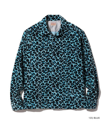 SE28973 / STYLE EYES MID 1950S Style Velveteen Sports Shirt "Leopard"