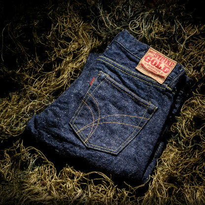 The Strike Gold SG0104KE "Keep Earth" Natural Indigo 17oz Selvedge Jeans - Regular Tapered