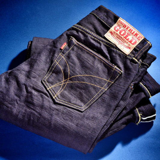 The Strike Gold SG5004ID Classic Double-Indigo Series 15oz Slub Selvedge Jeans - Regular Tapered