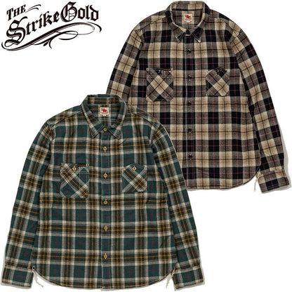 SGS2205 The Strike Gold Brushed Soft Flannel Check Work Shirts