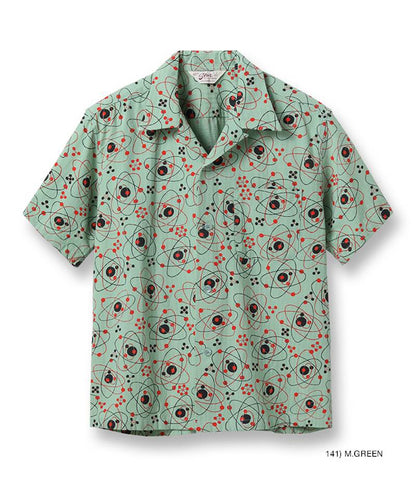 SH39086 / STAR OF HOLLY WOOD DOBBY COTTON OPEN SHIRT “ATOMIC”