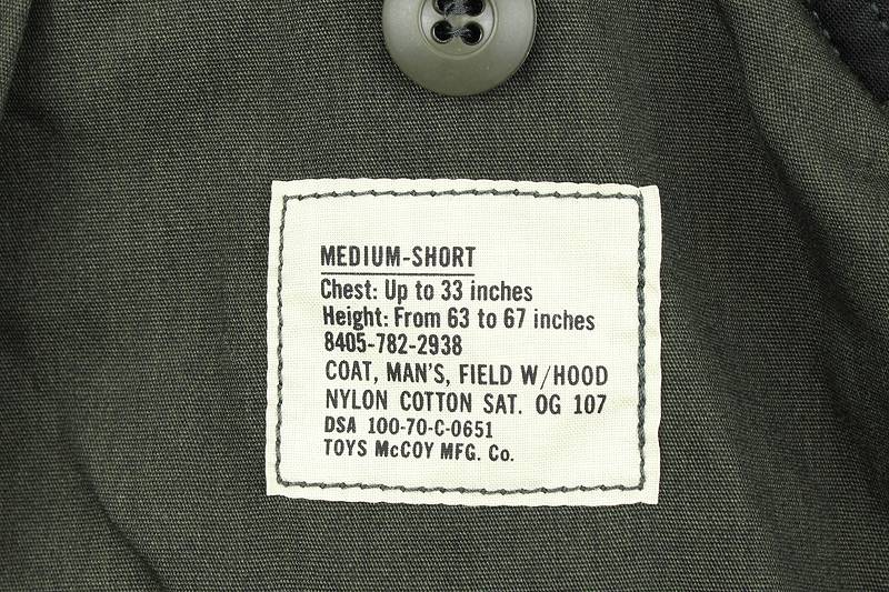TMJ2215 TOYS McCOY M-65 Coat, Man's, Field W/Hood Black Ver. "Felix The Cat"